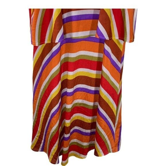 Judith March Dress Womens Small Sundress Mini Orange Red Sleeveless Casual Work - Picture 6 of 12